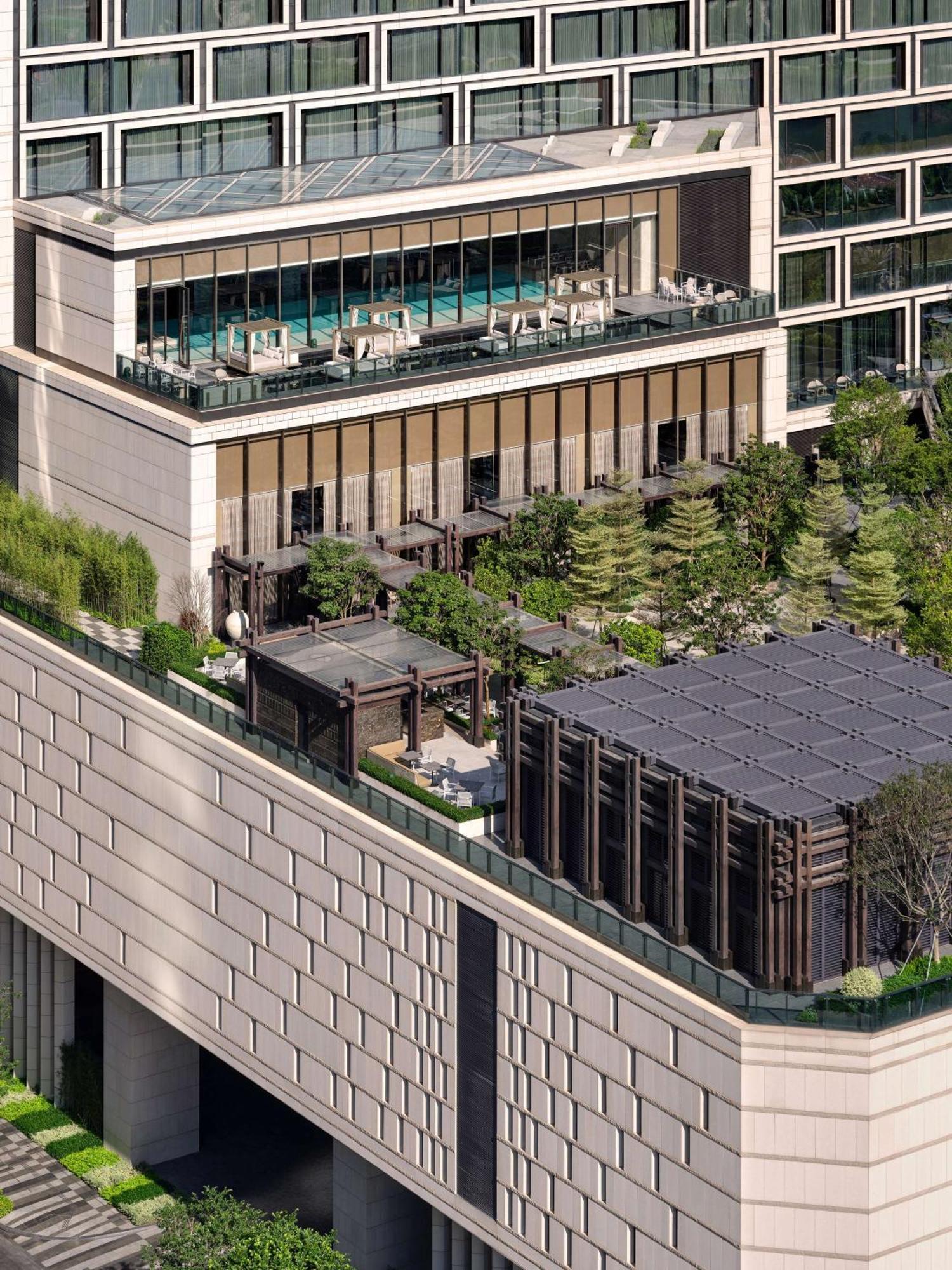 Conrad Shenzhen, The First Art Museum Hotel In Greater Bay Area With The Stunning Bay And Sunset View In The Hotel Terrace Exterior foto